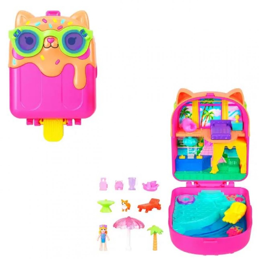 POLLY MINI Ο ΚΟΣΜΟΣ ΤΗΣ POLLY ΣΕΤΑΚΙ KITTY POPSICLE RESORT COMPACT (JCB17)