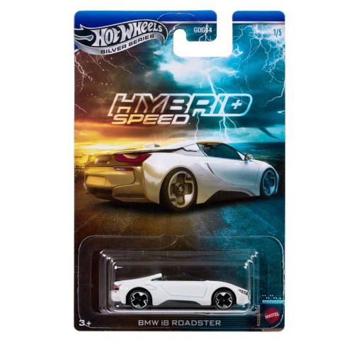 HOT WHEELS SILVER SERIES HYBRID SPEED BMW I8 ROADSTER (JCB76)