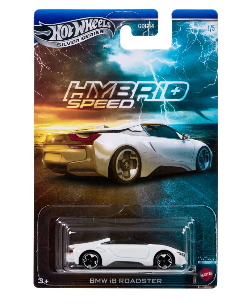 HOT WHEELS SILVER SERIES HYBRID SPEED BMW I8 ROADSTER (JCB76)