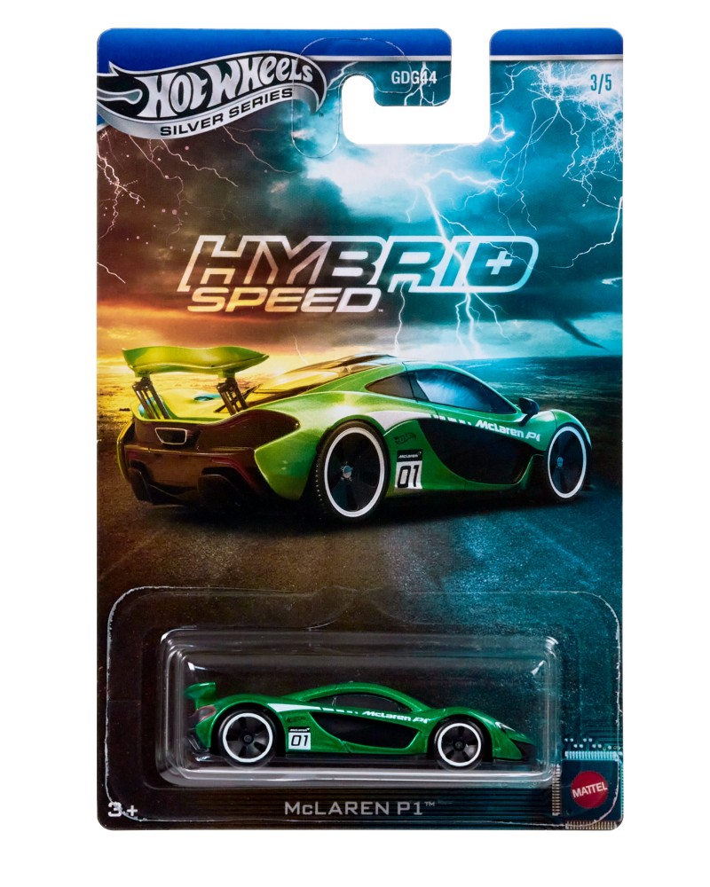 HOT WHEELS SILVER SERIES HYBRID SPEED McLAREN P1 (JCB78)