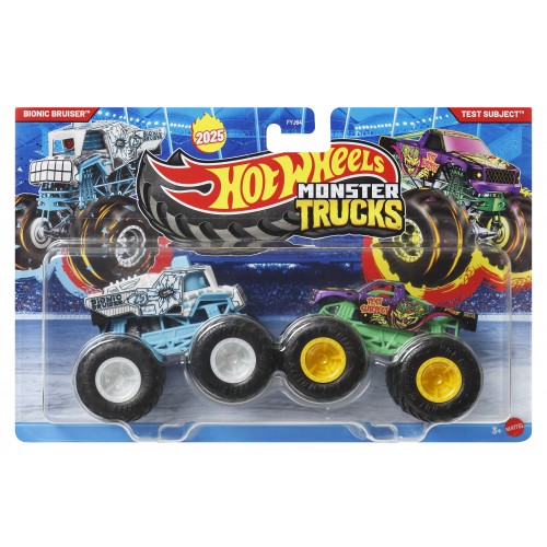 HOT WHEELS ΟΧΗΜΑΤΑ MONSTER TRUCKS ΣΕΤ ΤΩΝ 2 BIONIC BRUISER VS TEST SUBJECT (JCC68)