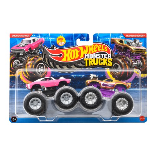 HOT WHEELS ΟΧΗΜΑΤΑ MONSTER TRUCKS ΣΕΤ ΤΩΝ 2 DODGE CHARGER VS RODGER DODGER (JCC79)