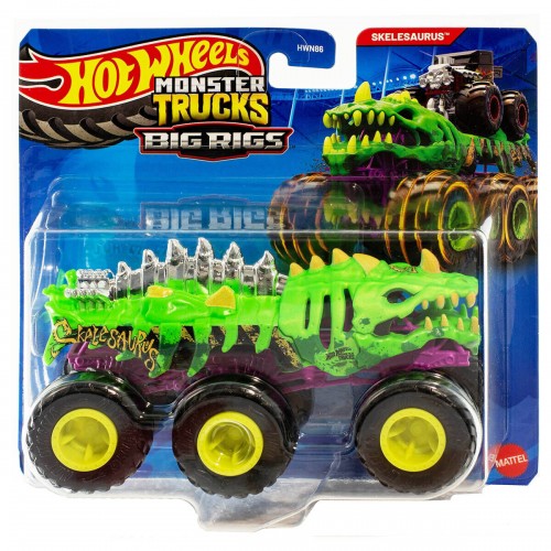 HOT WHEELS MONSTER TRUCKS BIG RIGS SKELESAURUS (JCH42)
