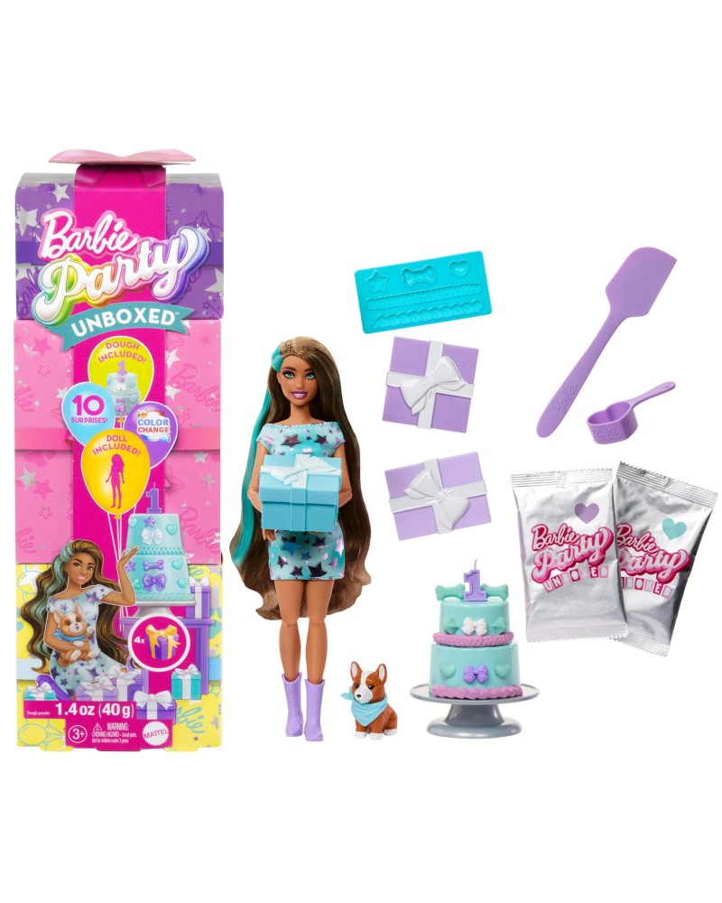 BARBIE PARTY UNBOXED REVEAL - ΜΕΛΑΧΡΙΝΗ (JFG72)