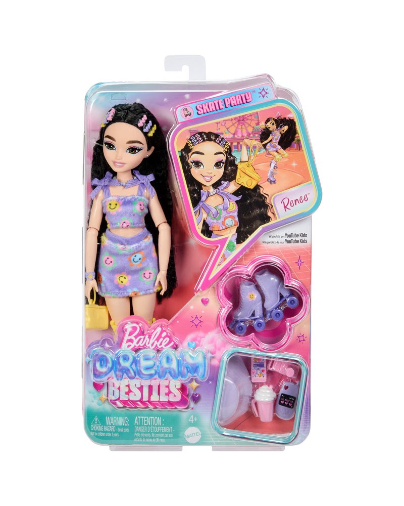 BARBIE DREAM BESTIES ΚΟΎΚΛΑ ROLLER SKATE RENEE (JFX99)