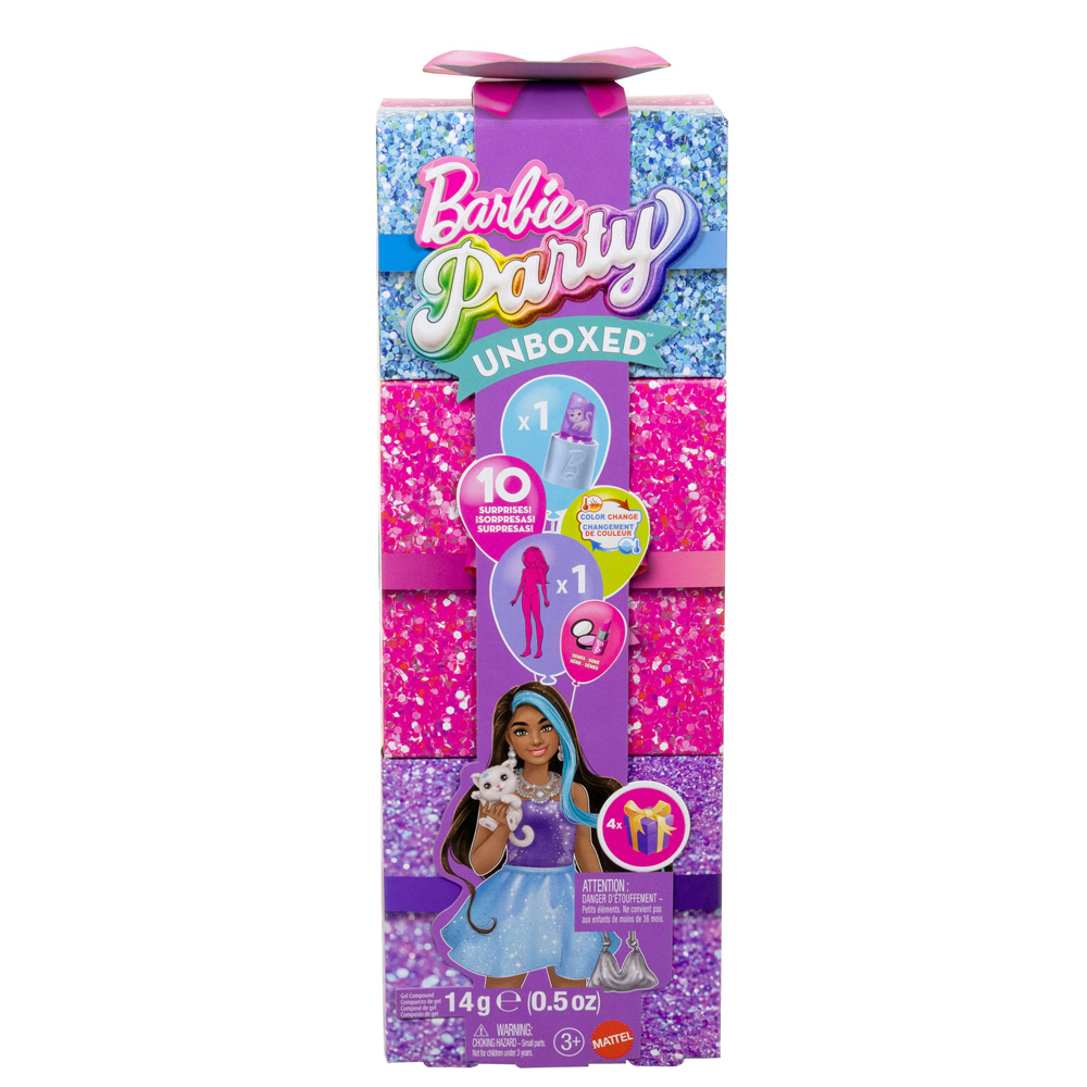  BARBIE ΠΑΡΤΙ ΕΚΠΛΗΞΗ UNBOXED GLAM PARTY ΜΕΛΑΧΡΙΝΗ (JFY66)
