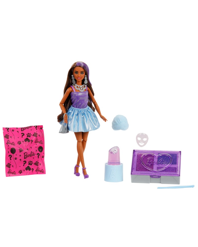  BARBIE ΠΑΡΤΙ ΕΚΠΛΗΞΗ UNBOXED GLAM PARTY ΜΕΛΑΧΡΙΝΗ (JFY66)
