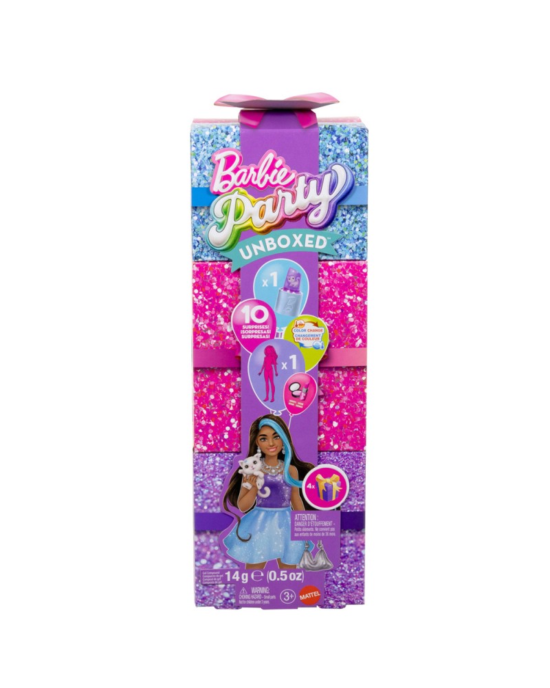  BARBIE ΠΑΡΤΙ ΕΚΠΛΗΞΗ UNBOXED GLAM PARTY ΜΕΛΑΧΡΙΝΗ (JFY66)