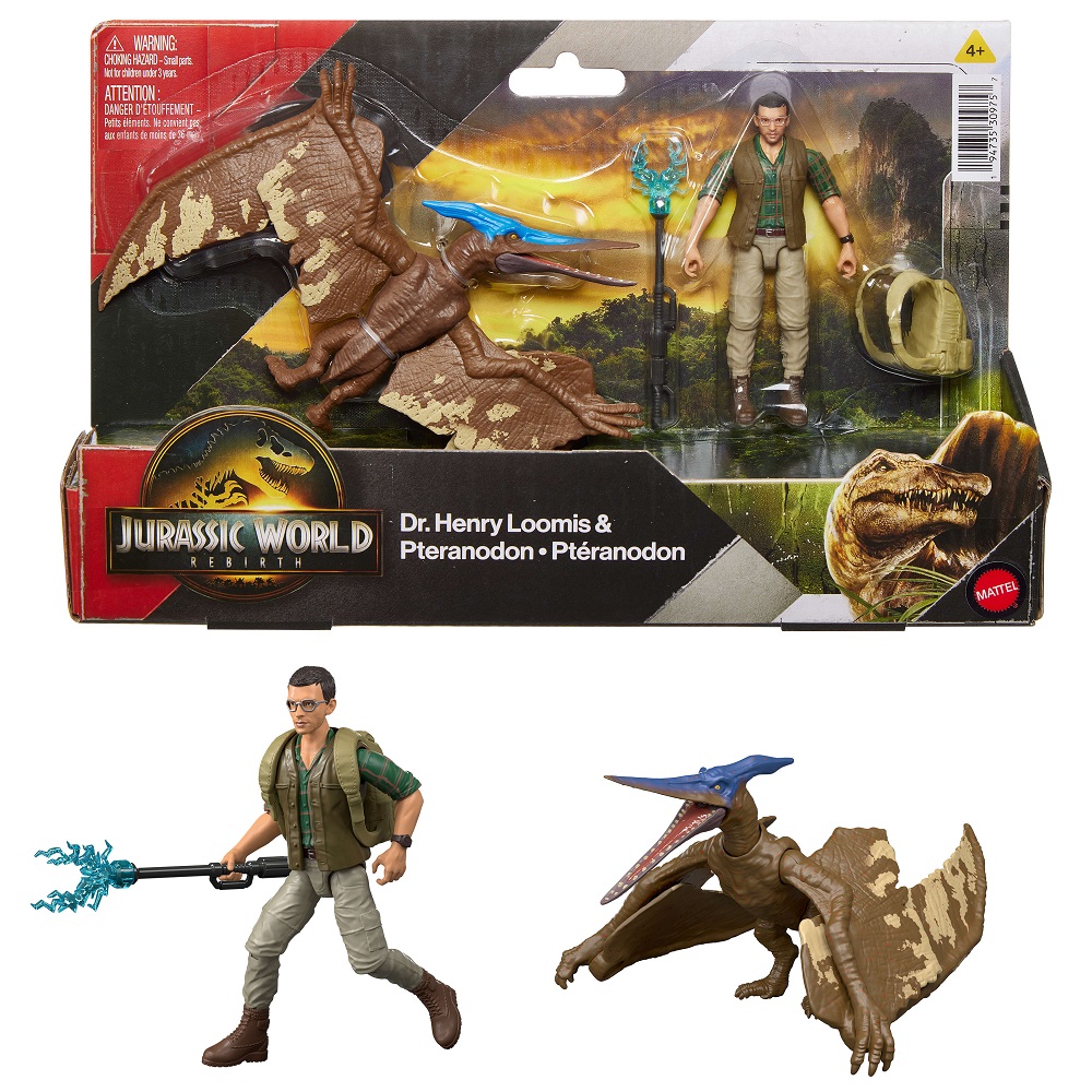 JURASSIC WORLD REBIRTH - DR. LOOMIS & PTERANODON (JGB83)