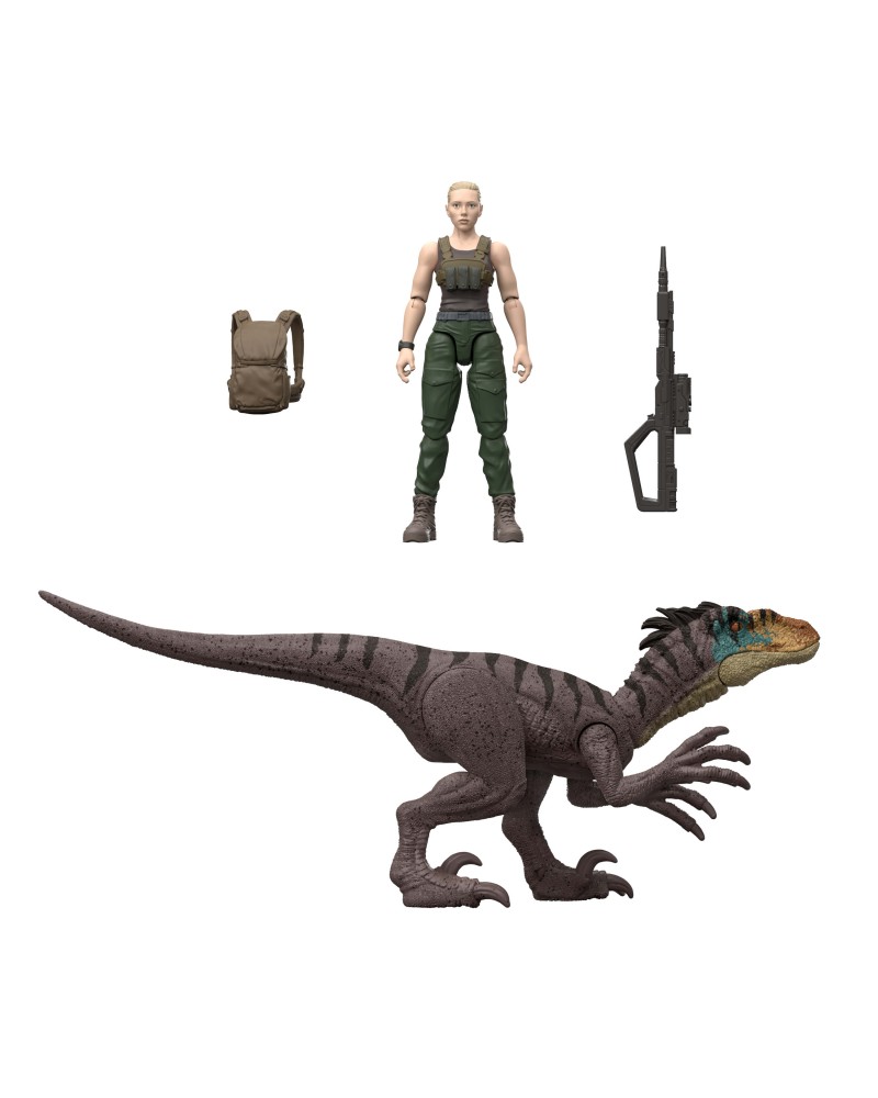 JURASSIC WORLD REBIRTH - ZORA BENNETT & VELOCIRAPTOR (JGB84)