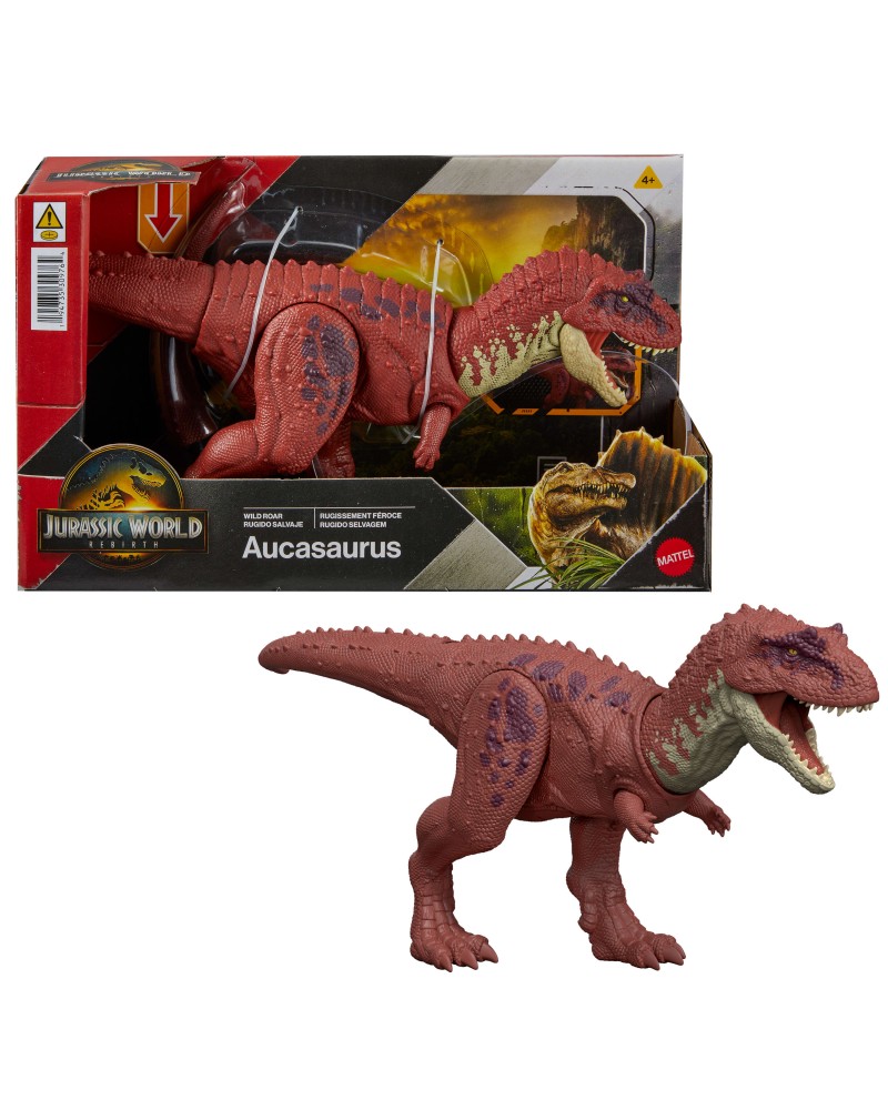 JURASSIC WORLD REBIRTH ΔΕΙΝΟΣΑΥΡΟΣ ΜΕ ΚΙΝΟΥΜΕΝΑ ΜΕΛΗ, ΛΕΙΤΟΥΡΓΙΑ ΕΠΙΘΕΣΗΣ & ΗΧΟΥ AUCASAURUS (JGB88)
