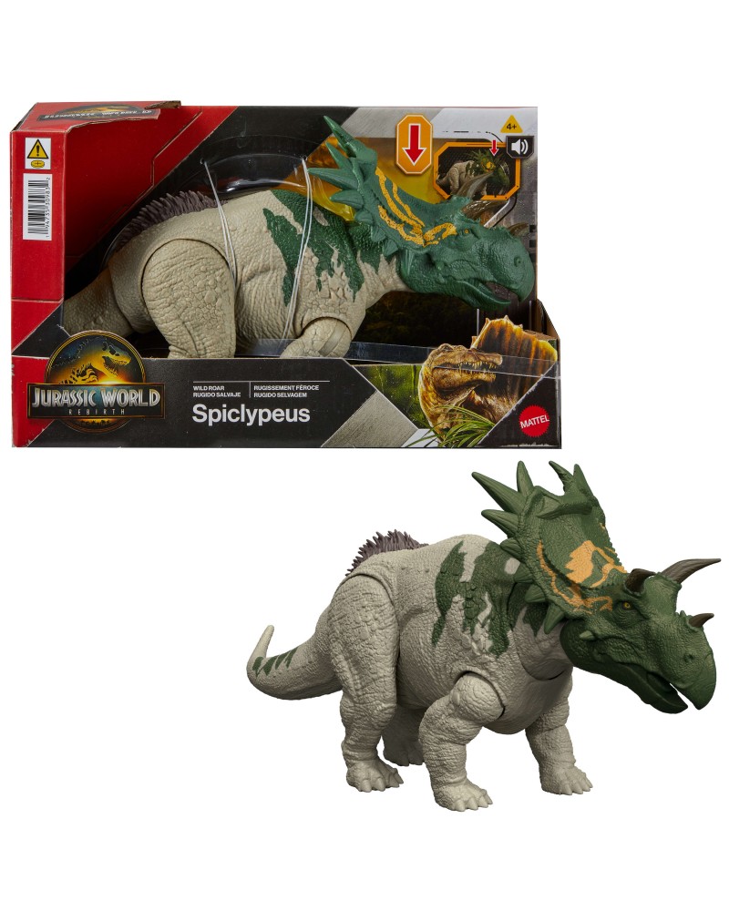 JURASSIC WORLD REBIRTH ΔΕΙΝΟΣΑΥΡΟΣ ΜΕ ΚΙΝΟΥΜΕΝΑ ΜΕΛΗ, ΛΕΙΤΟΥΡΓΙΑ ΕΠΙΘΕΣΗΣ & ΗΧΟΥ SPICLYPEUS (JGB89)