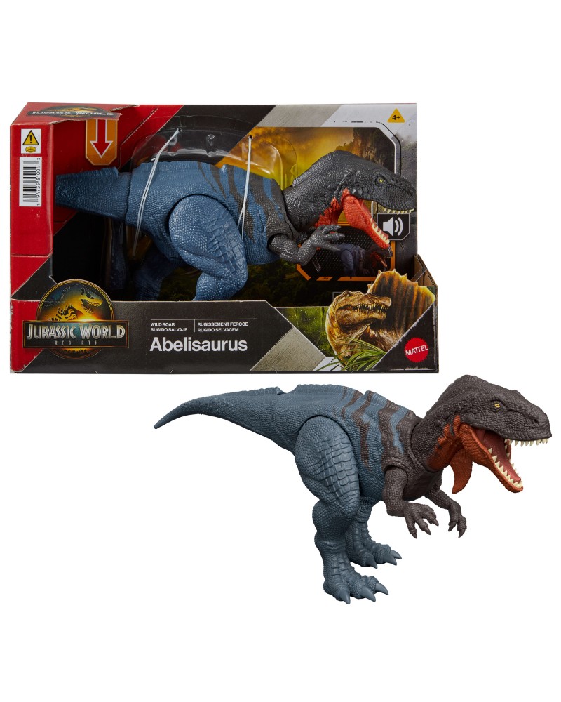 JURASSIC WORLD REBIRTH ΔΕΙΝΟΣΑΥΡΟΣ ΜΕ ΚΙΝΟΥΜΕΝΑ ΜΕΛΗ, ΛΕΙΤΟΥΡΓΙΑ ΕΠΙΘΕΣΗΣ & ΗΧΟΥ ABELISAURUS (JGB91)