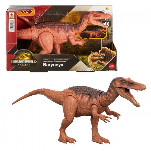 JURASSIC WORLD REBIRTH - ΔΕΙΝΟΣΑΥΡΟΣ ΜΕ ΚΙΝΟΥΜΕΝΑ ΜΕΛΗ, ΛΕΙΤΟΥΡΓΙΑ ΕΠΙΘΕΣΗΣ & ΗΧΟΥΣ BARYONYX (JGC79)