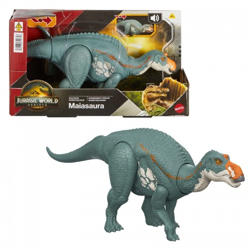 JURASSIC WORLD REBIRTH - ΔΕΙΝΟΣΑΥΡΟΣ ΜΕ ΚΙΝΟΥΜΕΝΑ ΜΕΛΗ, ΛΕΙΤΟΥΡΓΙΑ ΕΠΙΘΕΣΗΣ & ΗΧΟΥΣ MAIASAURA (JGC82)