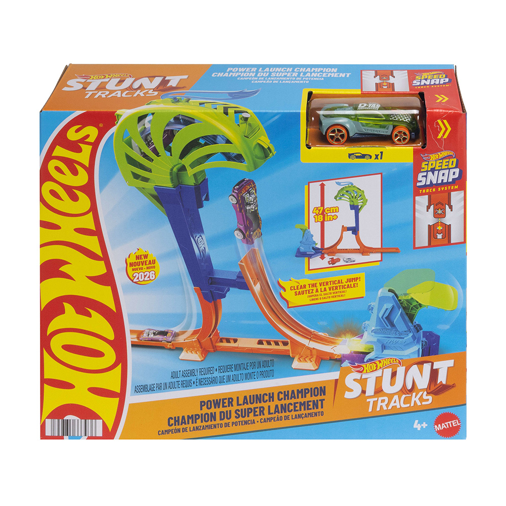 HOT WHEELS STUNT TRACKS POWER LAUNCH CHAMPION (JHK75)