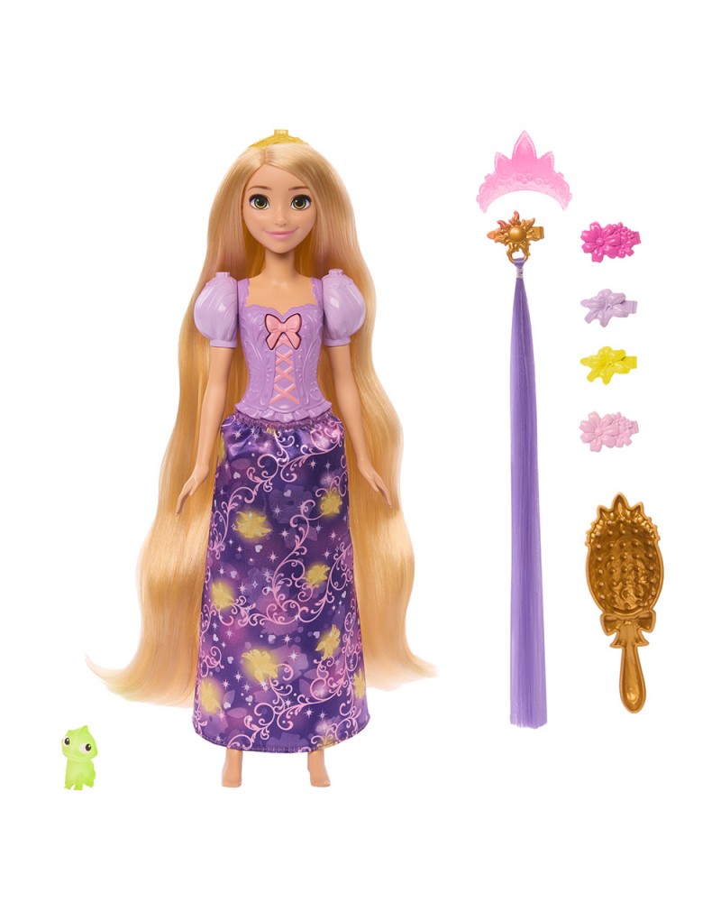 DISNEY PRINCESS ΚΟΥΚΛΑ ΡΑΠΟΥΝΖΕΛ ΜΕ ΜΑΛΛΙΑ ΠΟΥ ΛΑΜΠΟΥΝ (JHL46)