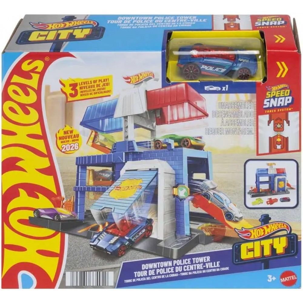HOT WHEELS CITY DOWNTOWN POLICE TOWER (JHL74)