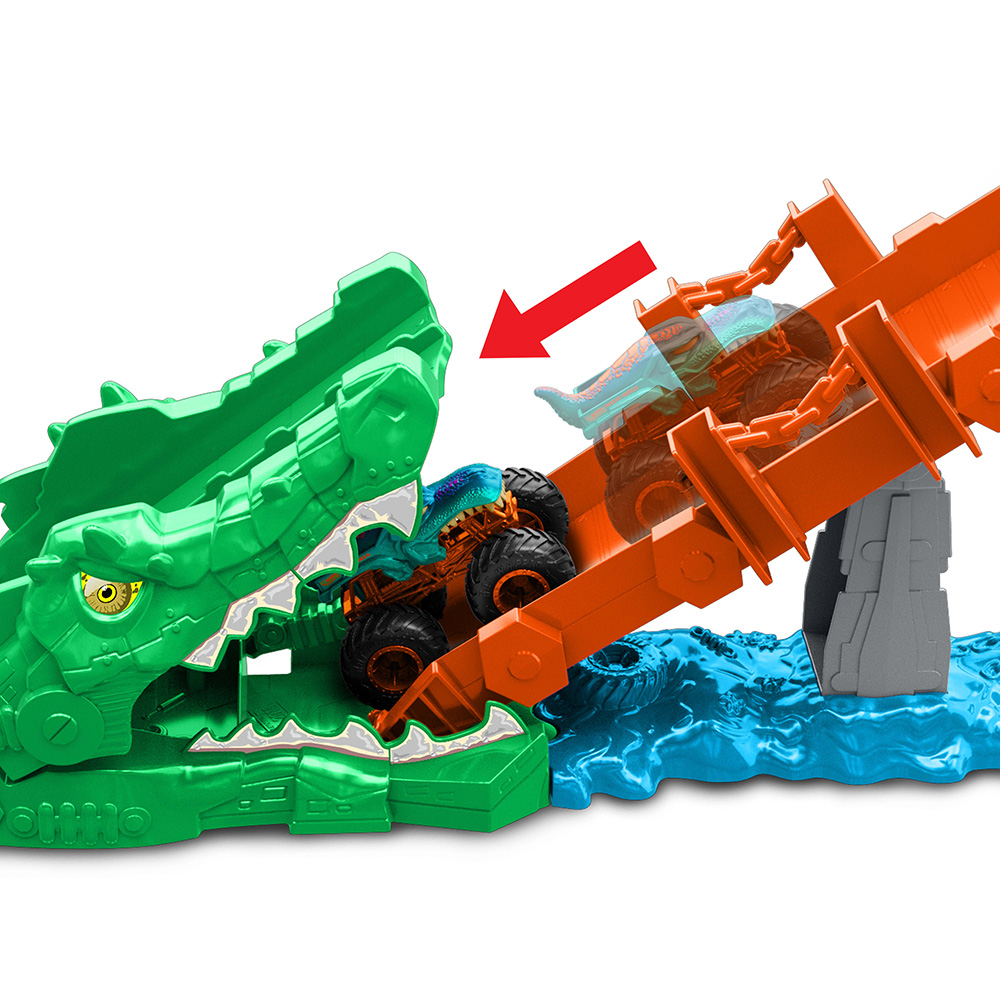 HOT WHEELS MONSTER TRUCKS ΠΙΣΤΑ ΕΞΟΝΤΩΣΗ ΚΡΟΚΟΔΕΙΛΟΥ (JJN45)