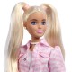 BARBIE DELUXE STYLE ΚΟΥΚΛΑ ΜΕ ΡΟΖ DENIM ΜΠΟΥΦΑΝ (JJN69)