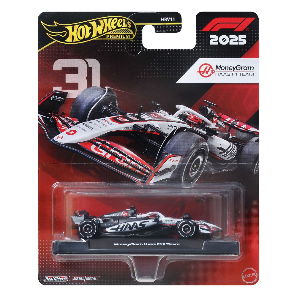 HOT WHEELS PREMIUM F1 2025 MONEYGRAM HAAS F1 TEAM/EQUIPE (#31) (JKD78)