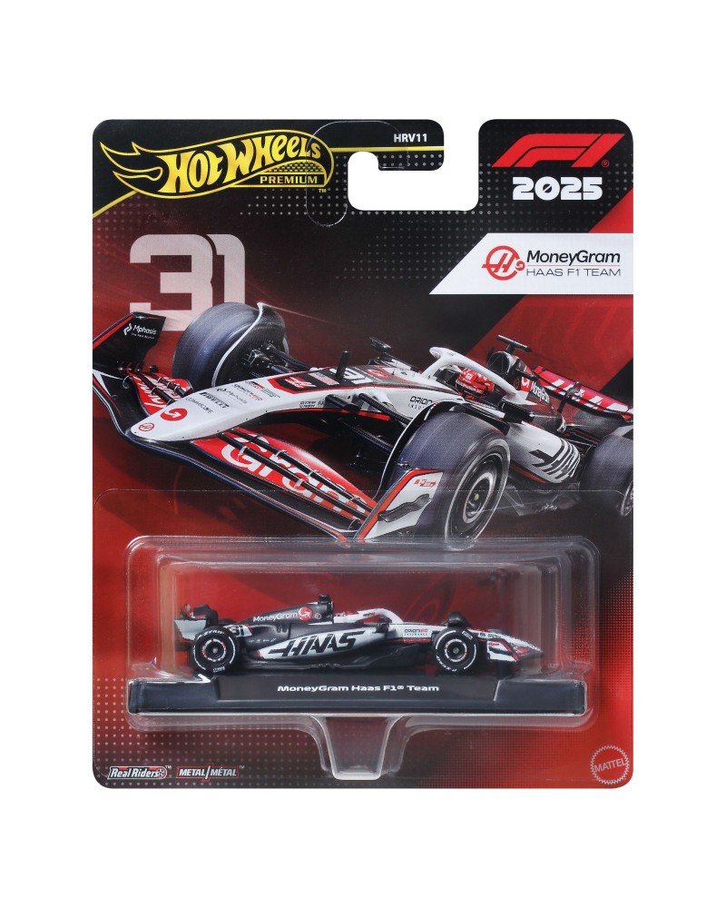 HOT WHEELS PREMIUM F1 2025 MONEYGRAM HAAS F1 TEAM/EQUIPE (#31) (JKD78)
