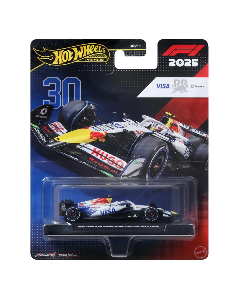 HOT WHEELS PREMIUM F1 2025 VISA CASH APP RACING BULLS FORMULA ONE TEAM/EQUIPE (#30) (JKD79)