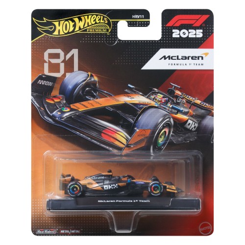 HOT WHEELS PREMIUM F1 2025 MCLAREN FORMULA 1 TEAM/EQUIPE (#81) (JKD81)