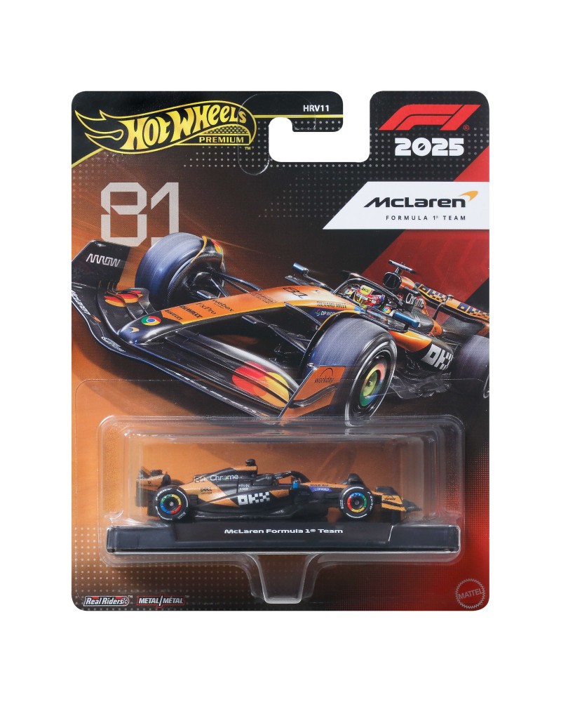 HOT WHEELS PREMIUM F1 2025 MCLAREN FORMULA 1 TEAM/EQUIPE (#81) (JKD81)