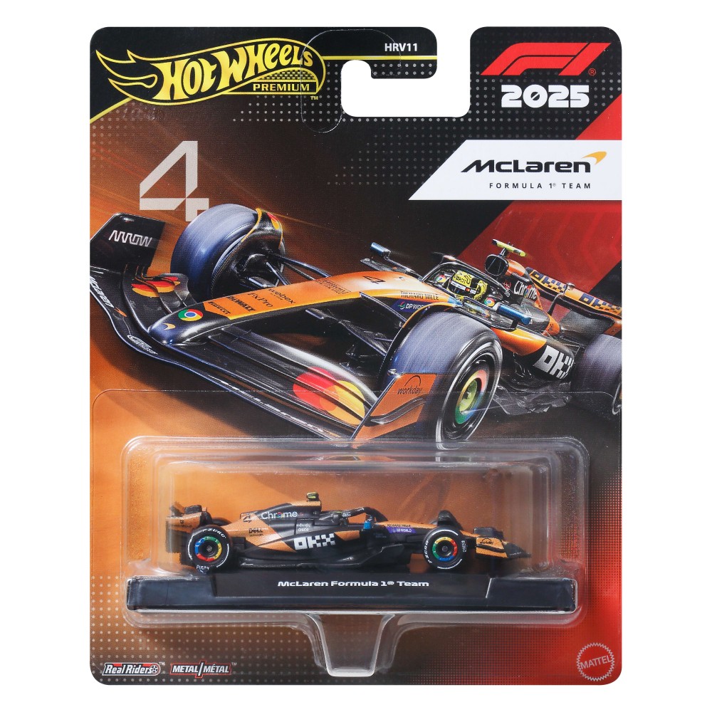 HOT WHEELS PREMIUM F1 2025 MCLAREN FORMULA 1 TEAM/EQUIPE (#4) (JKD88)
