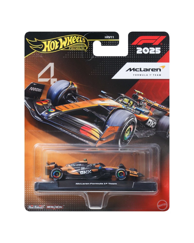 HOT WHEELS PREMIUM F1 2025 MCLAREN FORMULA 1 TEAM/EQUIPE (#4) (JKD88)