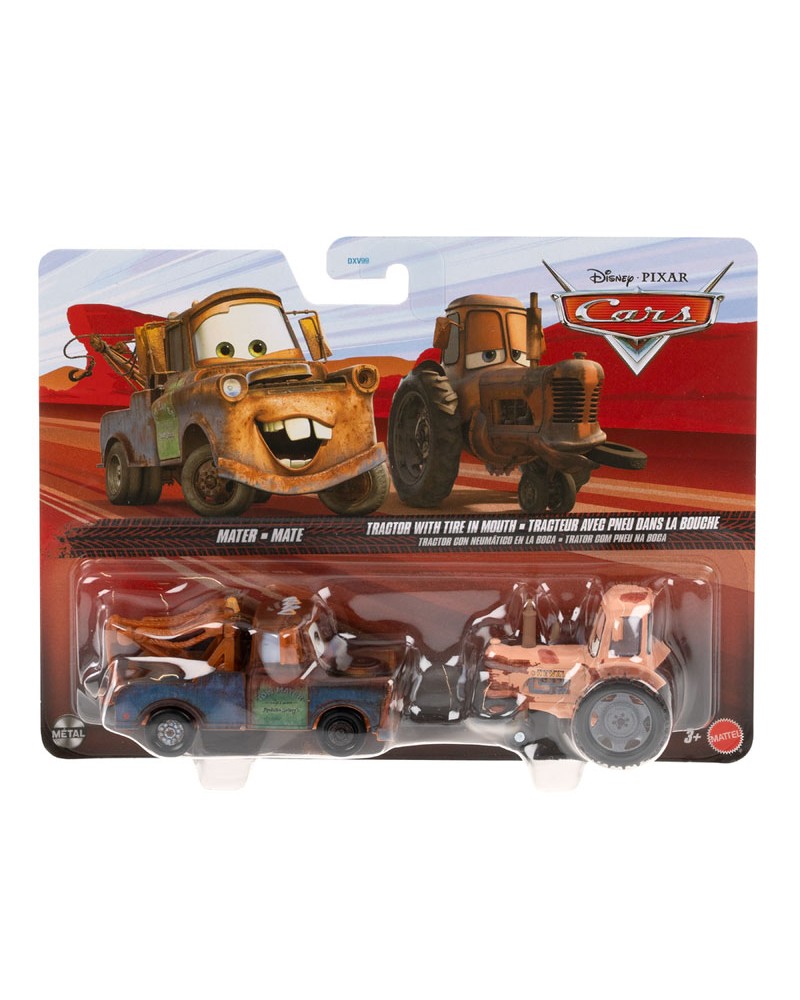 CARS ΑΥΤΟΚΙΝΗΤΑΚΙΑ ΣΕΤ ΤΩΝ 2 MATTER & TRACTOR WITH TIRE IN MOUTH (JKW71)