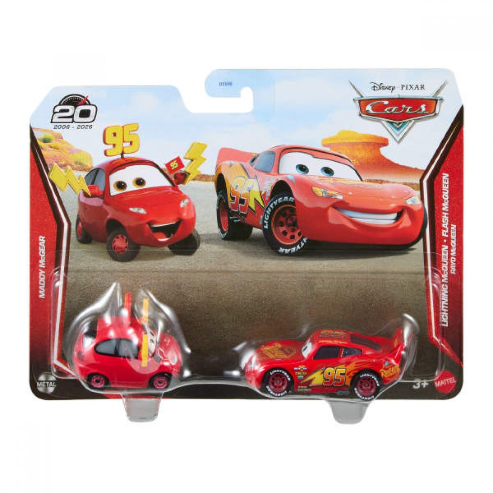 CARS ΑΥΤΟΚΙΝΗΤΑΚΙΑ ΣΕΤ ΤΩΝ 2 MADDY McGEAR & LIGHTNING McQUEEN (JKW76)