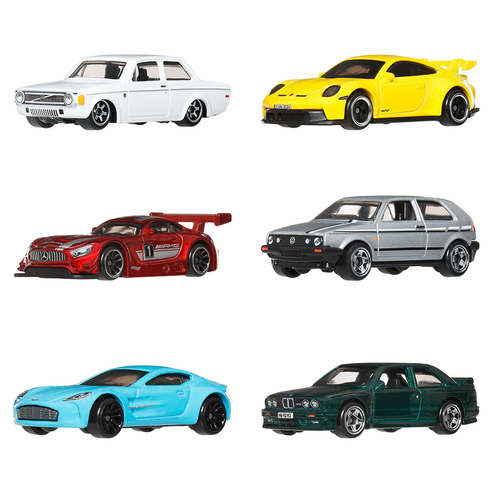 HOT WHEELS ΑΥΤΟΚΙΝΗΤΑΚΙΑ EURO STYLE ΣΕΤ ΤΩΝ 6 (JLB25)