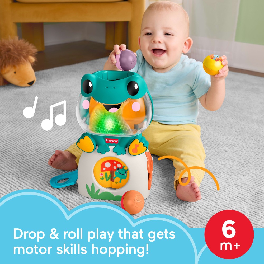 FISHER PRICE ΒΑΤΡΑΧΟΣ ME ΜΠΑΛΙΤΣΕΣ ΗΧΟΙ & ΦΩΤΑ (JLB96)