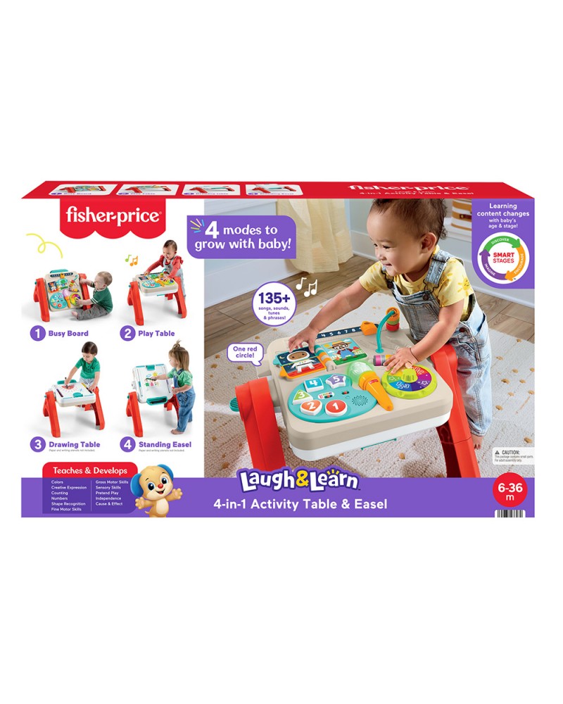 FISHER PRICE ΕΚΠΑΙΔΕΥΤΙΚΟ ΤΡΑΠΕΖΙ-ΠΙΝΑΚΑΣ 4 ΣΕ 1 (JLM96)