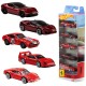 HOT WHEELS MINI CARS FERRARI SET OF 5 (JLN12)