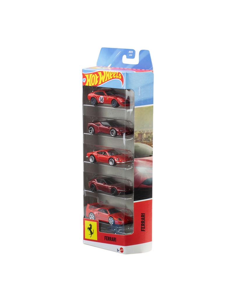 HOT WHEELS MINI CARS FERRARI SET OF 5 (JLN12)