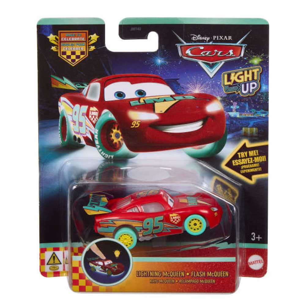 CARS ΑΥΤΟΚΙΝΗΤΑΚΙΑ LIGHT-UP LIGHTNING MCQUEEN (JMT44)
