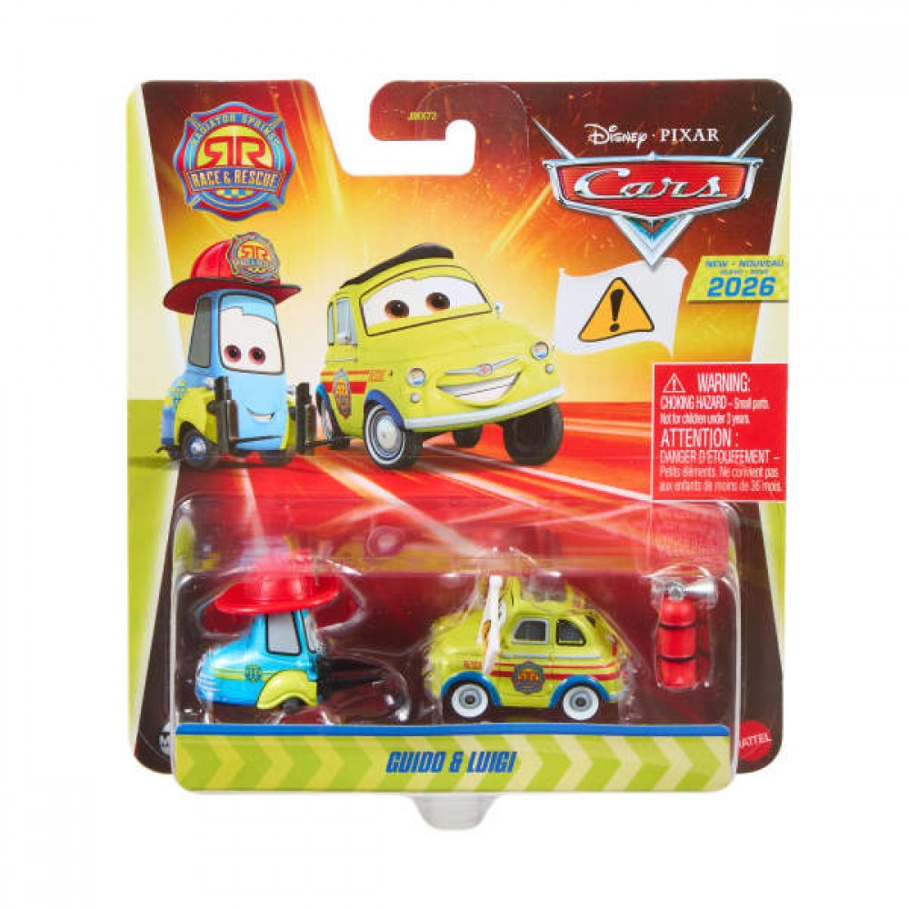 CARS ΑΥΤΟΚΙΝΗΤΑΚΙΑ DC RESCUE LUIGI & GUIDO ΜΕ ΑΞΕΣΟΥΑΡ (JMX75)