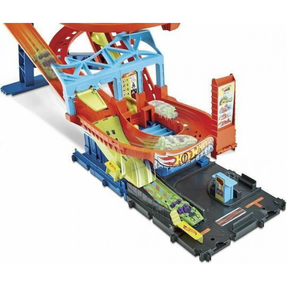 HOT WHEELS CITY - ΠΙΣΤΑ ΡΑΛΙ ΤΡΕΝΑΚΙ ΛΟΥΝΑ ΠΑΡΚ (HJV69)