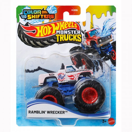 HOT WHEELS MONSTER TRUCKS COLOR SHIFTERS RAMBLIN' WRECKER (JCH05)