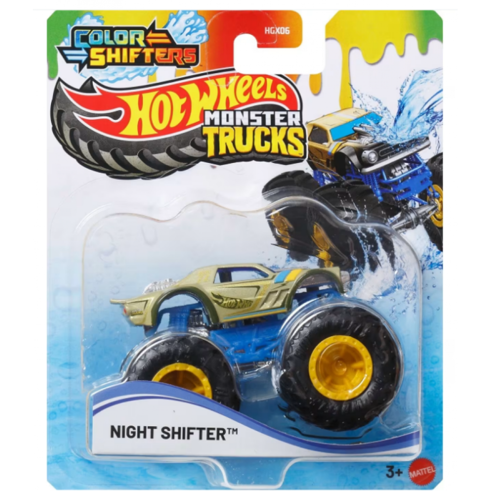 HOT WHEELS MONSTER TRUCKS COLOR SHIFTERS NIGHT SHIFTER(JDV87)
