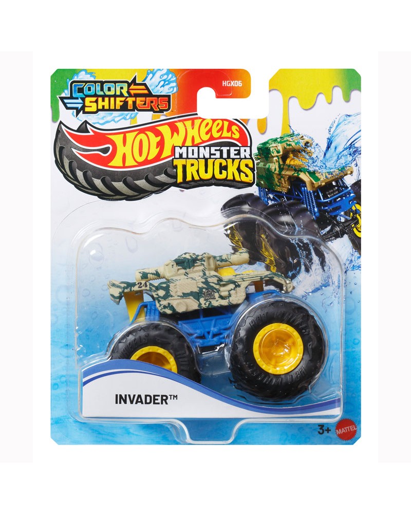 HOT WHEELS MONSTER TRUCKS COLOR SHIFTERS INVADER (JDY95)