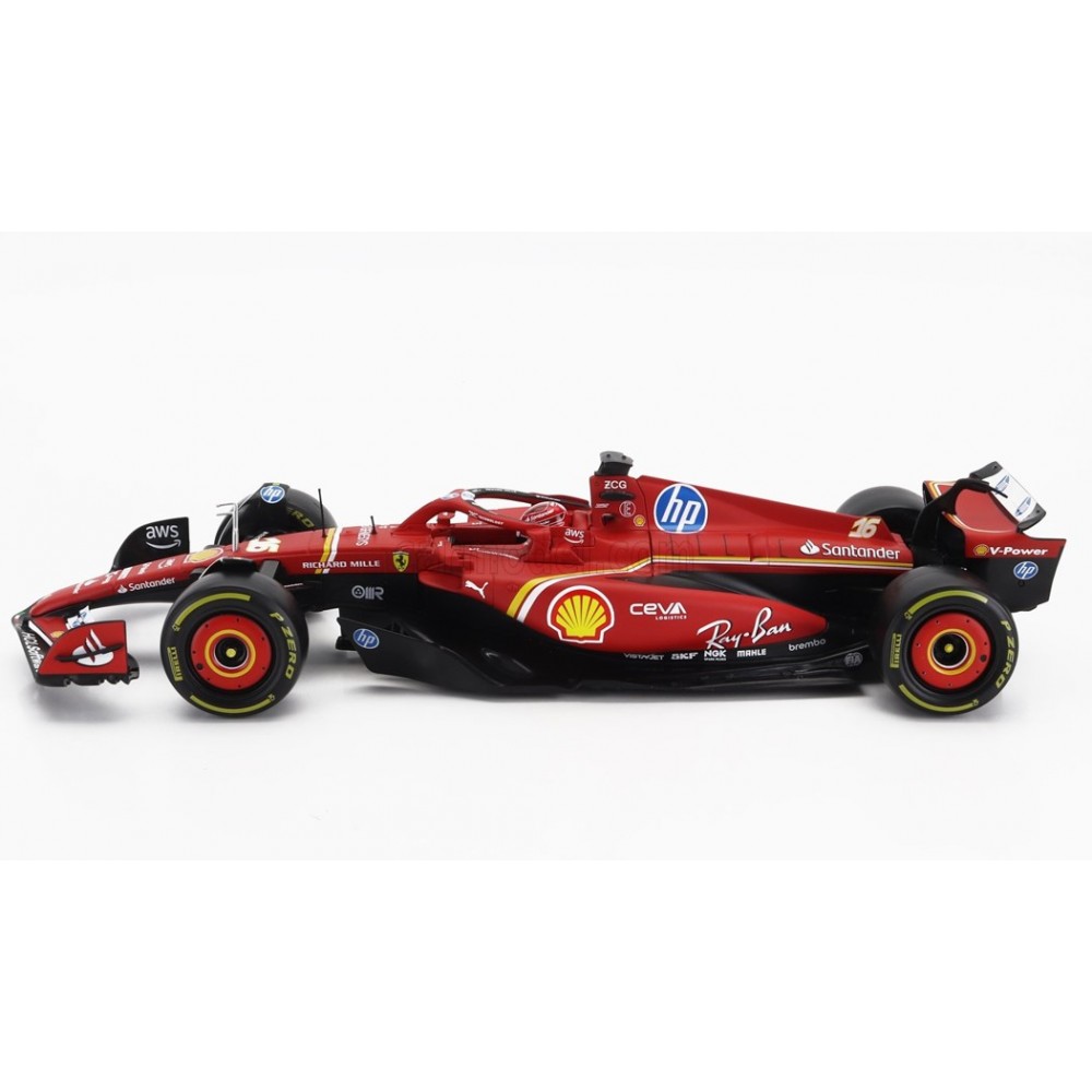 BURAGO FERRARI  1/18  F1 SF-24 TEAM SCUDERIA FERRARI N 16 CHARLES LECLERC RED(18/16815)