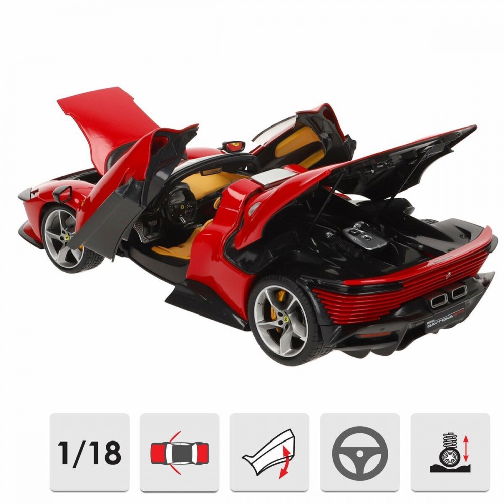 BURAGO 1:18 FERRARI DAYTONA SP3 SIGNATURE SERIES (ΚΟΚΚΙΝΟ) (18-16912)