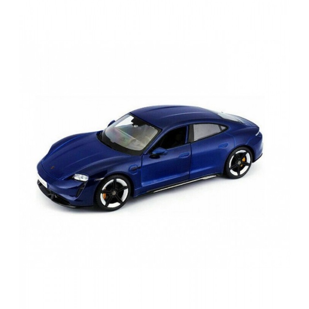 BURAGO 1/24 PORSCHE TAYCAN TURBO S BLUE (18/21098)