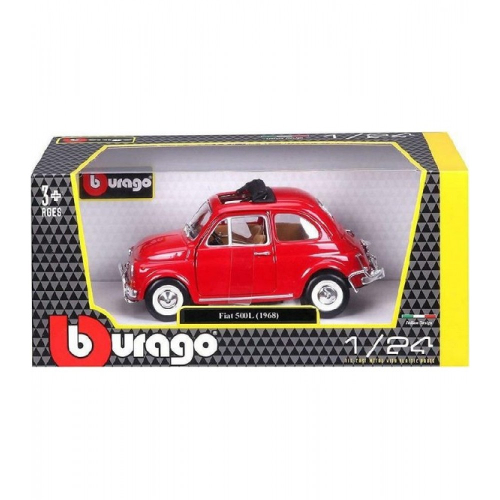 BURAGO 1/24 FIAT 500L (1968) RED (18/22099)