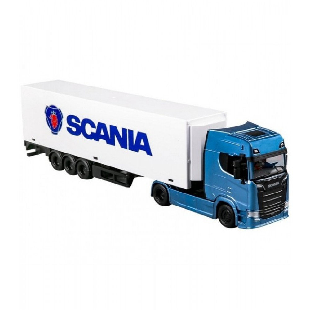 BURAGO 1/43 SCANIA 770S HAULER WITH TRAILER (18/31468)