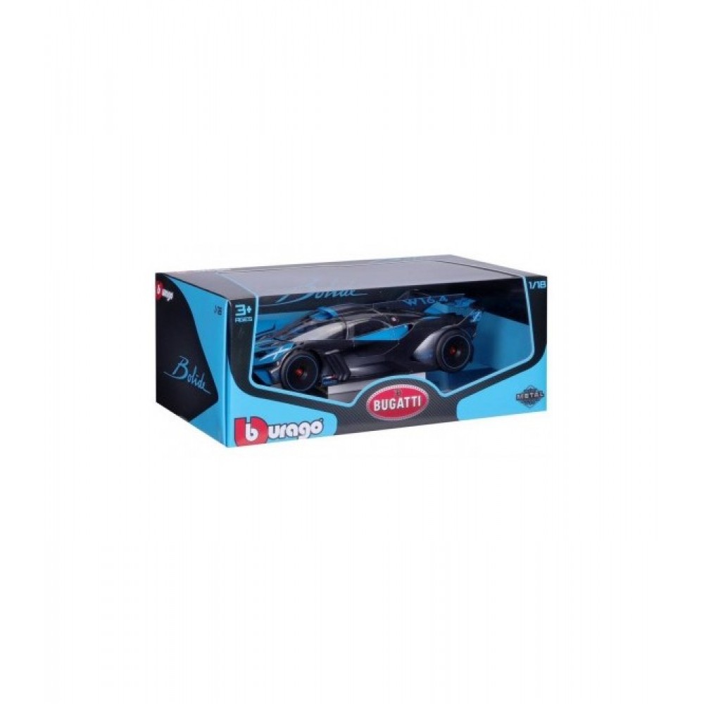 BURAGO 1:18 BUGATTI BOLIDE BLUE-BLACK (18-11047)
